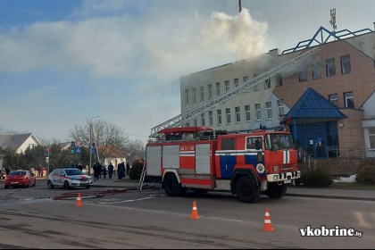 В Кобрине горело здание РУП «Белпочта»