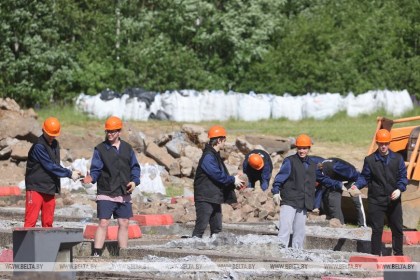 Первый студотряд начал работать на Всебелорусской молодежной стройке в «Хатыни»