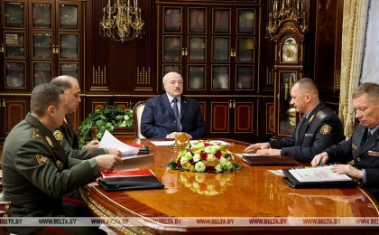 Лукашенко принял руководство МВД с докладом о состоянии оперативной обстановки в Беларуси и развитии ведомства
