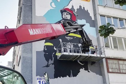 В Кобрине появится мурал с изображением спасателя
