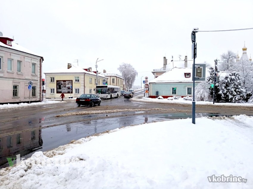 Снежные улицы Кобрина. ФОТО