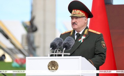 Выступление Лукашенко на военном параде, посвященном 80-й годовщине освобождения Республики Беларусь от немецко-фашистских захватчиков