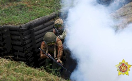 На Кобринском укрепрайоне проходят занятия по боевой подготовке