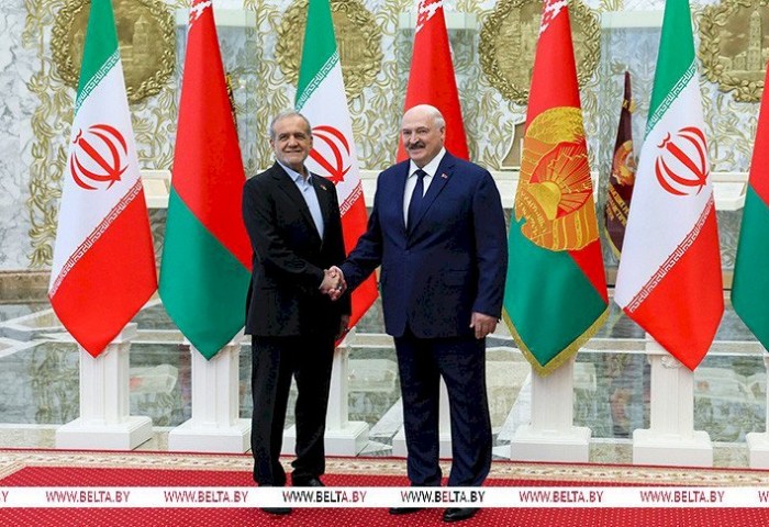 Во Дворце Независимости началась встреча Александра Лукашенко и Масуда Пезешкиана