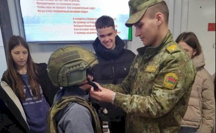 Учащиеся СШ № 16 г. Пинска ознакомились с условиями службы на пограничной заставе «Дивин»