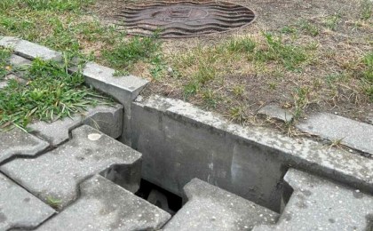 В Кобрине провалилась плитка? Дорожные службы уже все исправили!